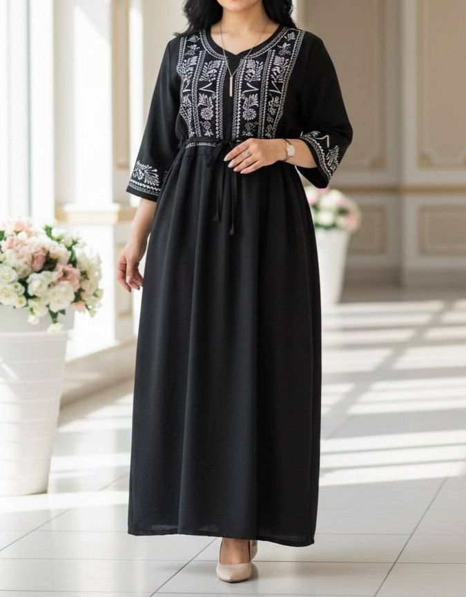 پیراهن ساحلی زنانه نخی مدل گندم