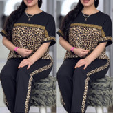 ست تیشرت شلوار زنانه ویسکوز الیزه مدل ساتین