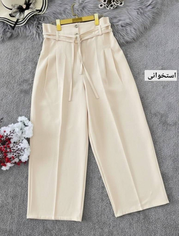 شلوار بگ زنانه مازراتی کمربند دار
