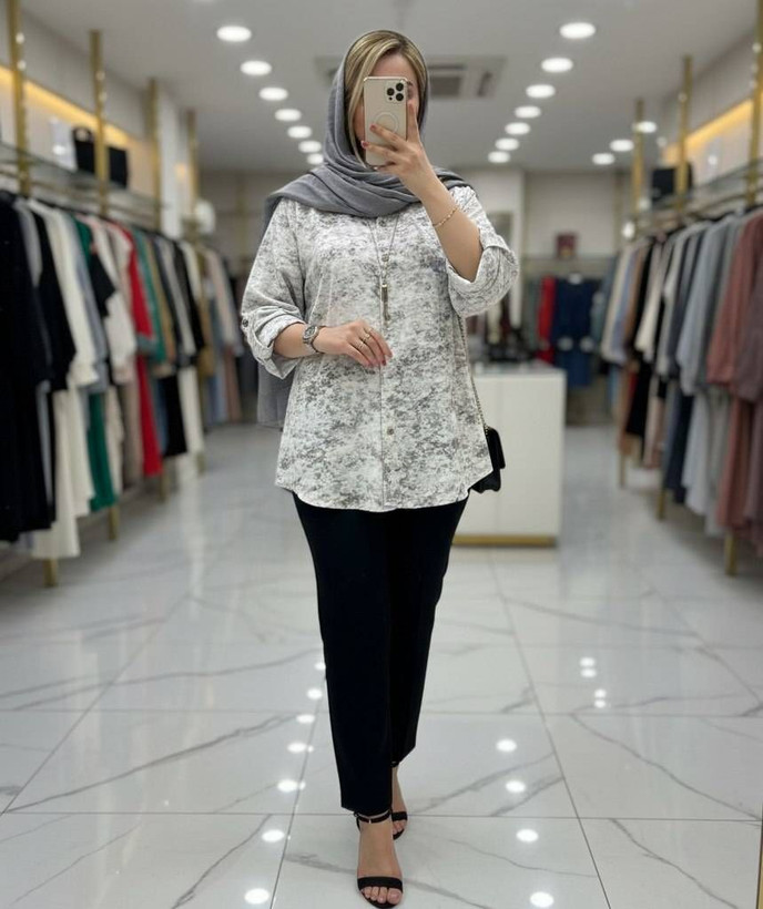 شومیز مانتویی گازوئیلی زنانه