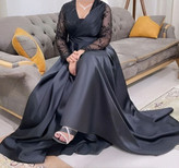 پیراهن مجلسی زنانه حریر پولکی ساتن امریکایی
