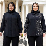 شومیز زنانه مجلسی کرپ الیزه مدل غنچه